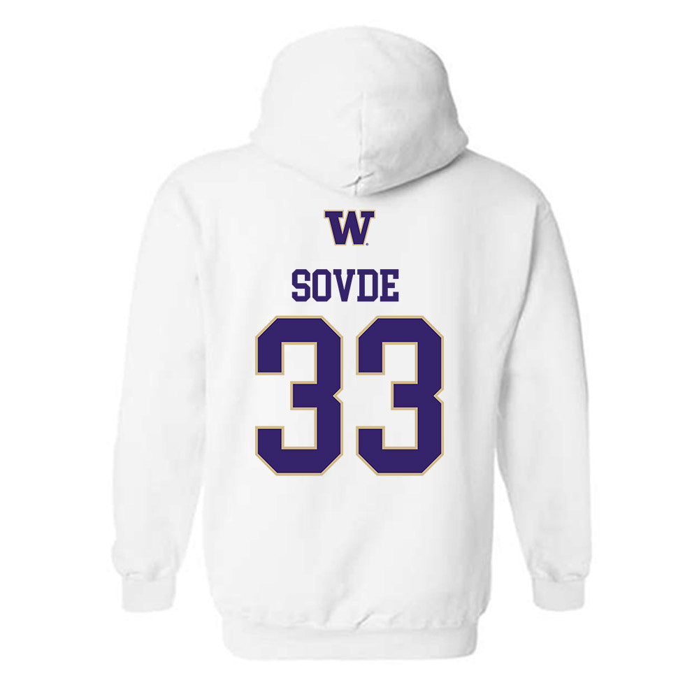 Washington - NCAA Men's Soccer : Chad Sovde - Sports Shersey Hooded Sweatshirt-1