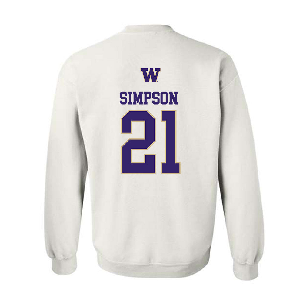 Washington - NCAA Women's Volleyball : Taylor Simpson - Sports Shersey Crewneck Sweatshirt-1