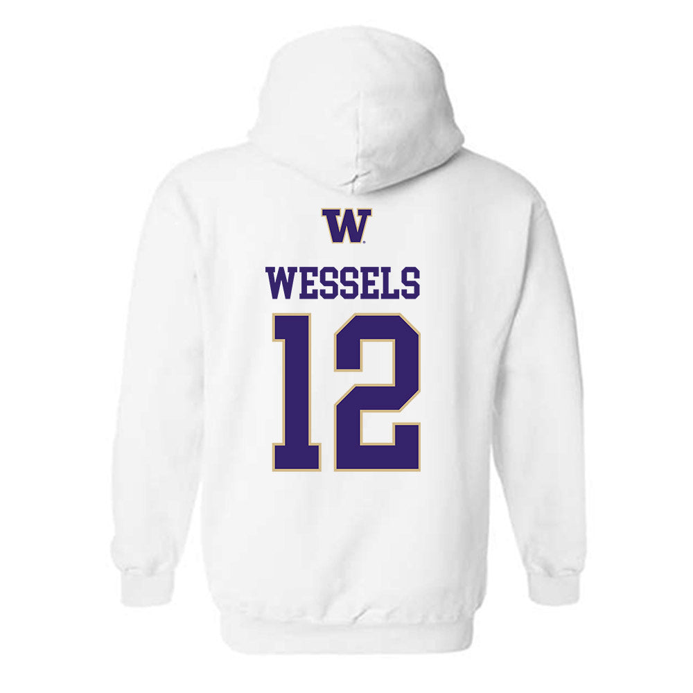 Washington - NCAA Women's Volleyball : Katy Wessels - Sports Shersey Hooded Sweatshirt-1