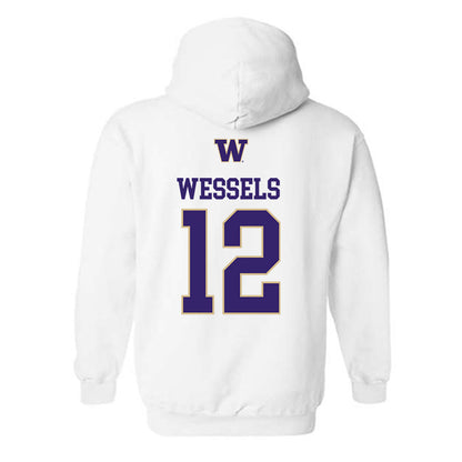 Washington - NCAA Women's Volleyball : Katy Wessels - Sports Shersey Hooded Sweatshirt-1