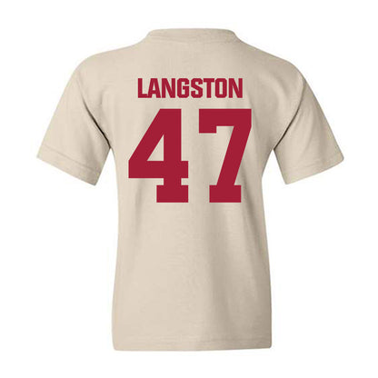 Indiana - NCAA Football : Mark Langston - Youth T-Shirt-1