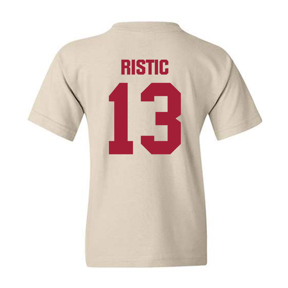 Indiana - NCAA Men's Basketball : Aleksa Ristic - Youth T-Shirt-1