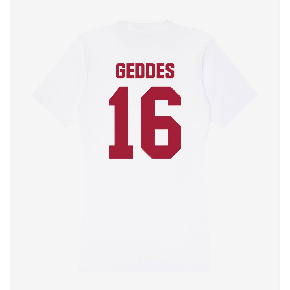 Indiana - NCAA Women's Volleyball : Morgan Geddes - Women's V-Neck T-Shirt-1
