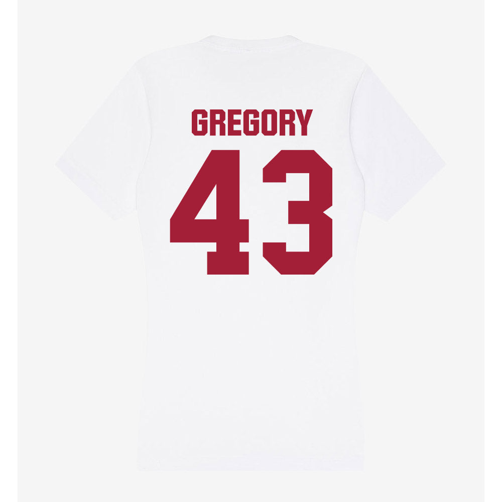 Indiana - NCAA Softball : Megan Gregory - Women's V-Neck T-Shirt-1