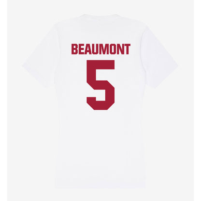 Indiana - NCAA Women's Basketball : Lenee Beaumont - Women's V-Neck T-Shirt-1