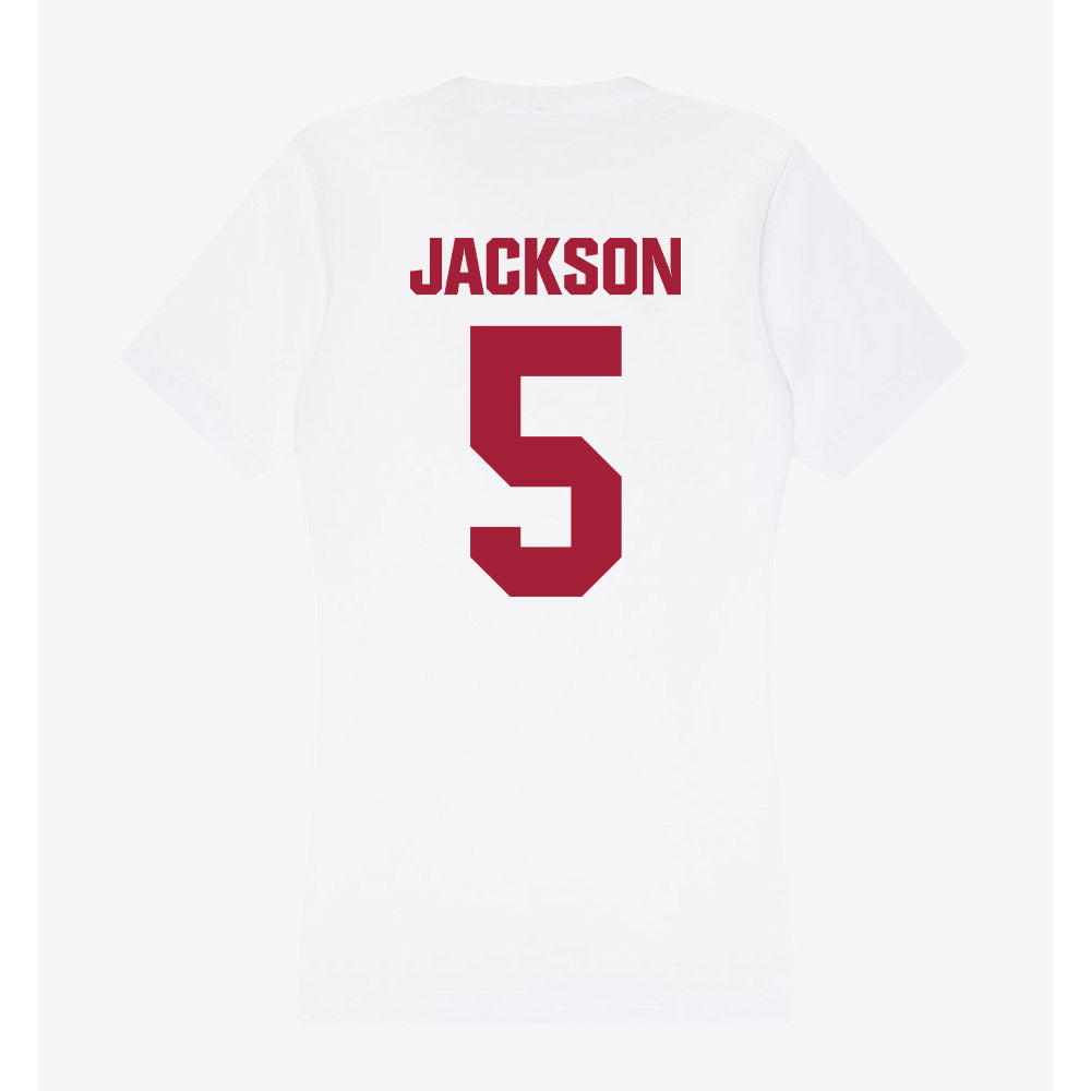 Indiana - NCAA Women's Volleyball : Audrey Jackson - Women's V-Neck T-Shirt-1