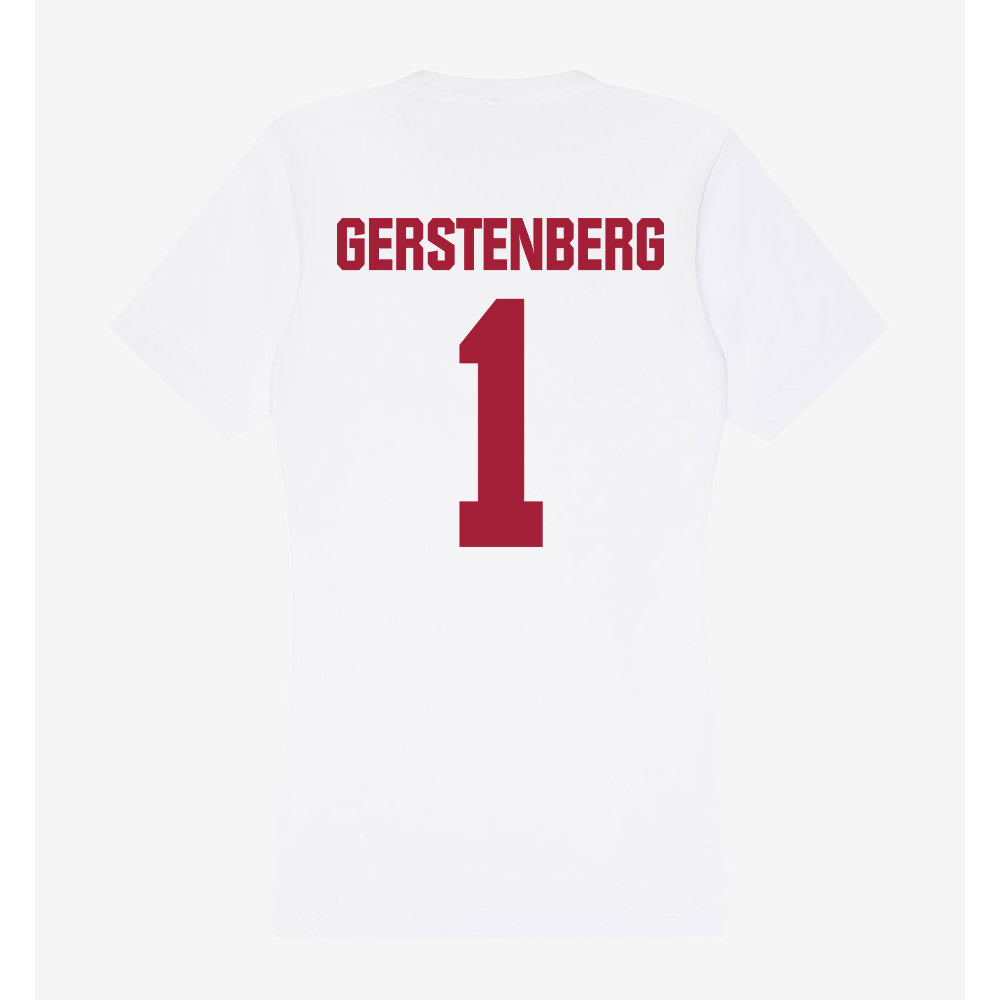 Indiana - NCAA Women's Soccer : Jamie Gerstenberg - Women's V-Neck T-Shirt-1