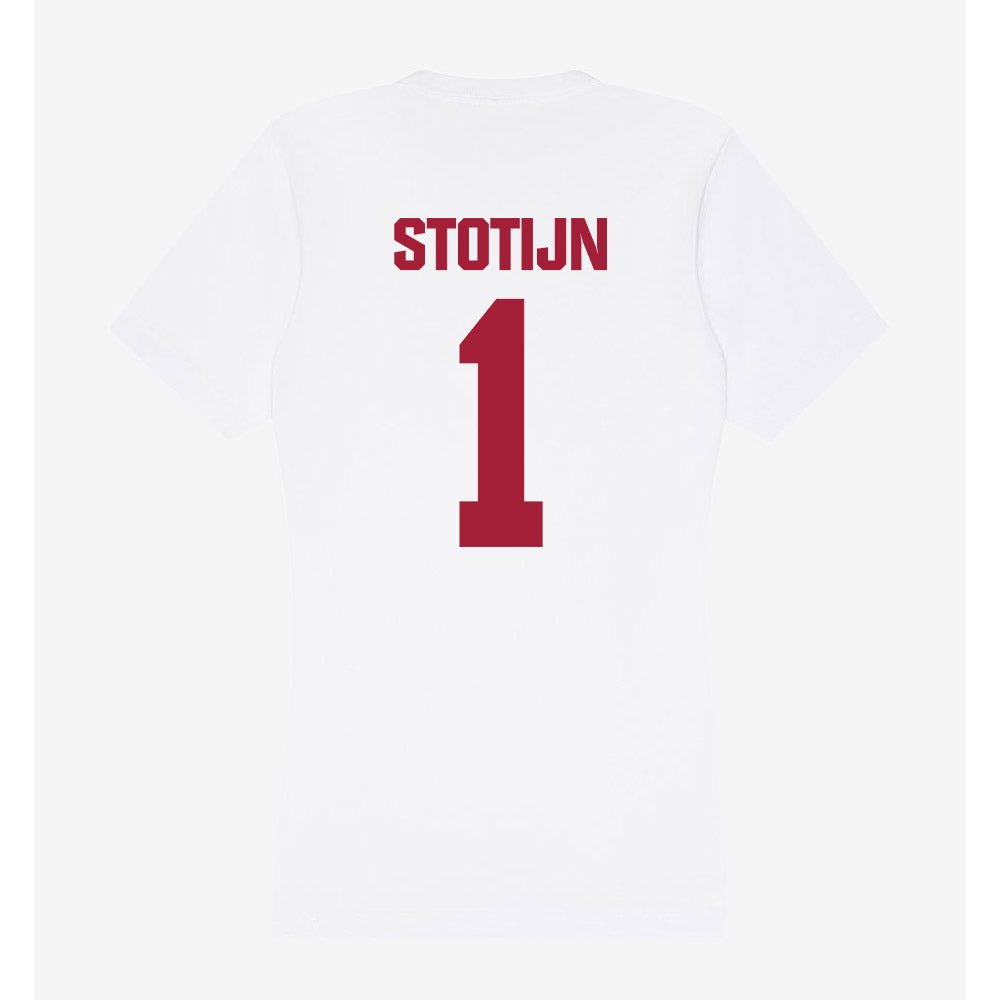 Indiana - NCAA Women's Basketball : Phoenix Stotijn - Women's V-Neck T-Shirt-1