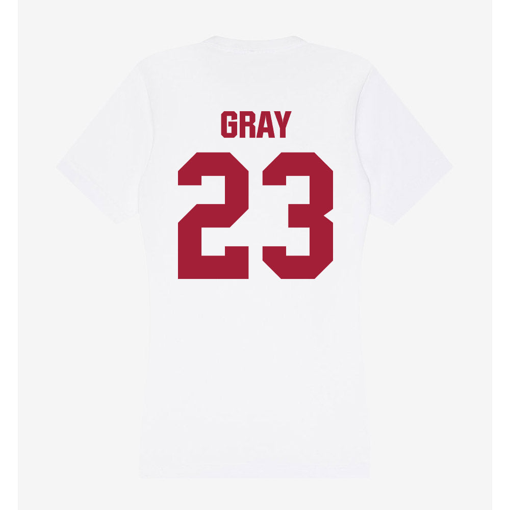 Indiana - NCAA Women's Volleyball : Victoria Gray - Women's V-Neck T-Shirt-1