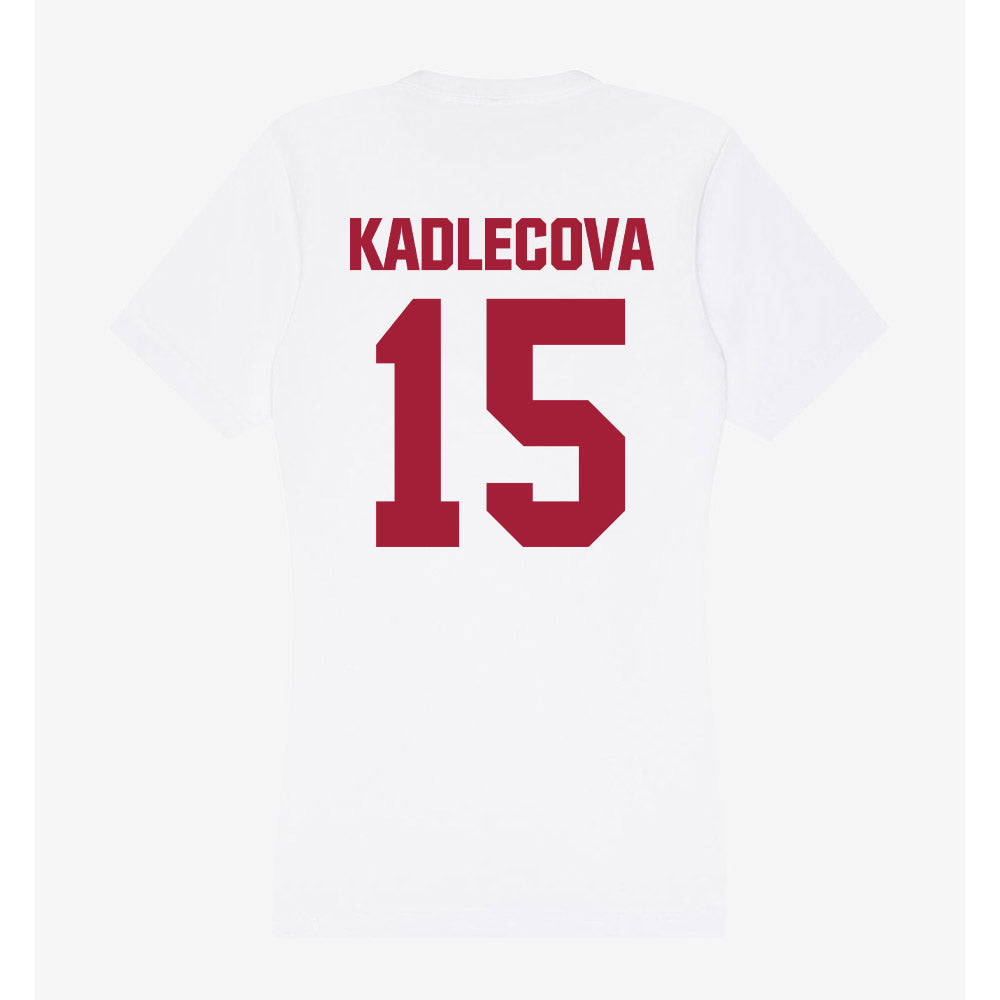 Indiana - NCAA Women's Basketball : Valentyna Kadlecova - Women's V-Neck T-Shirt-1