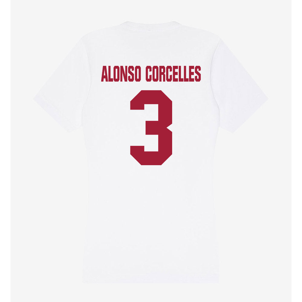 Indiana - NCAA Women's Volleyball : Candela Alonso Corcelles - Women's V-Neck T-Shirt-1