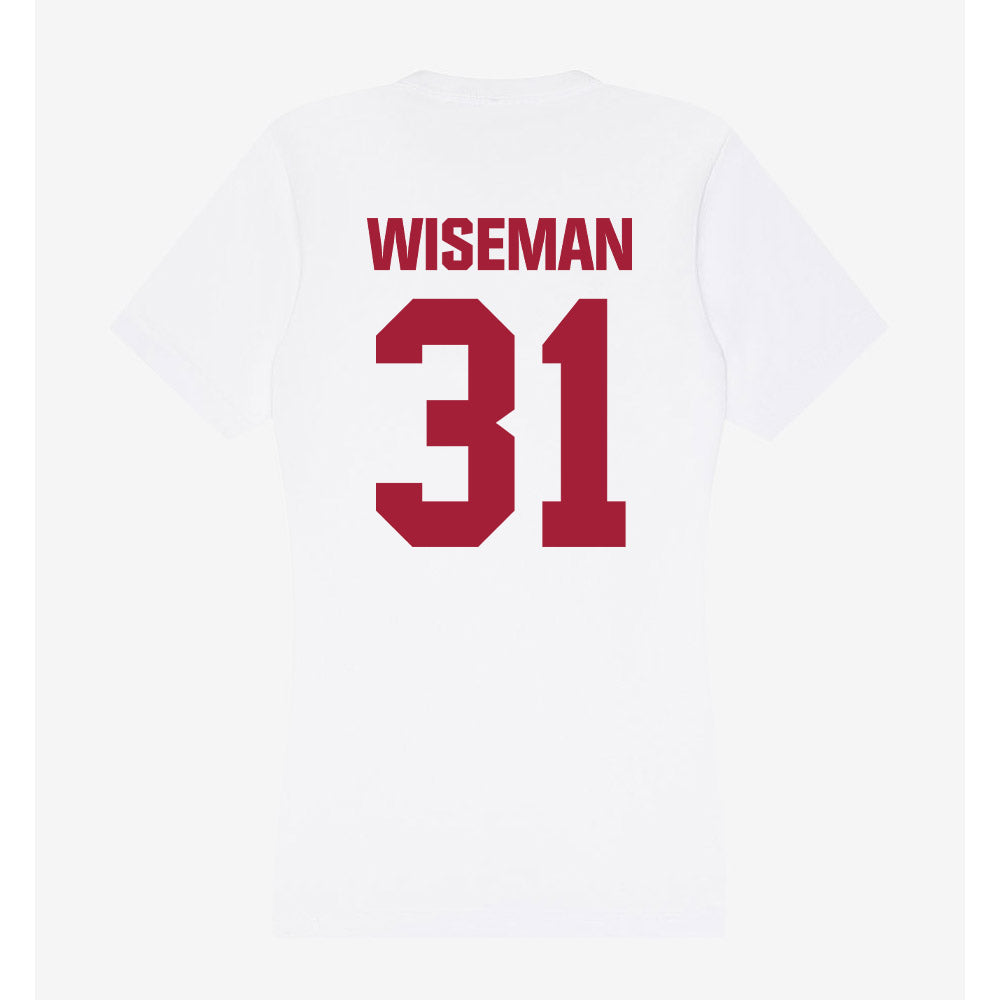Indiana - NCAA Women's Basketball : Faith Wiseman - Women's V-Neck T-Shirt-1