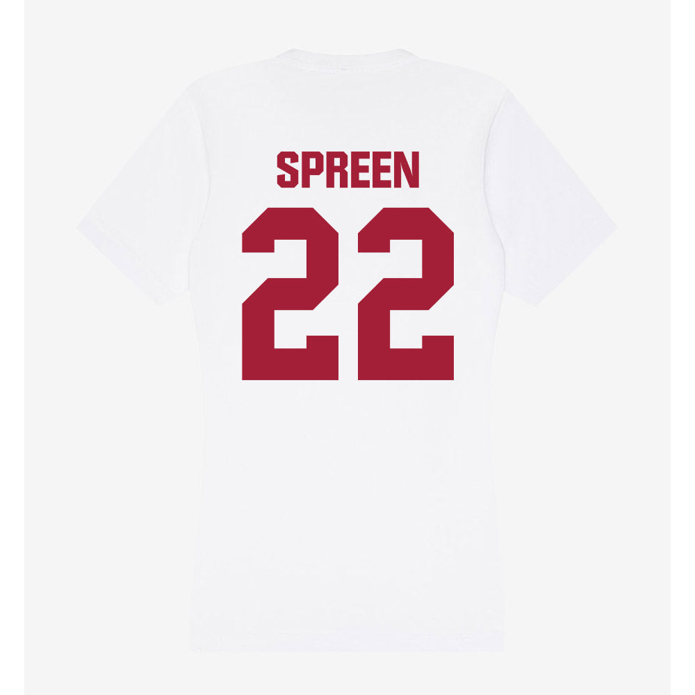Indiana - NCAA Women's Basketball : Chloe Spreen - Women's V-Neck T-Shirt-1