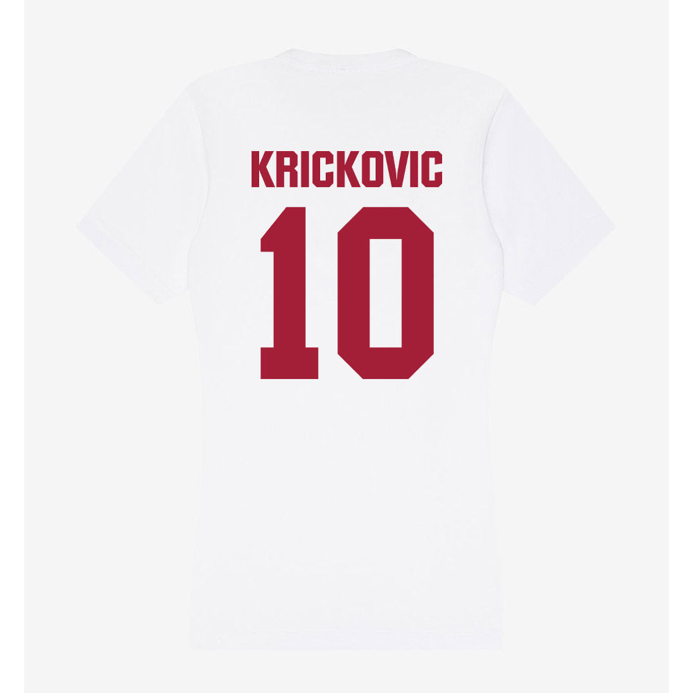 Indiana - NCAA Women's Volleyball : Teodora Krickovic - Women's V-Neck T-Shirt-1