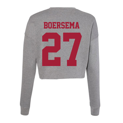 Indiana - NCAA Women's Volleyball : Ella Boersema - Classic Shersey Women's Cropped Crew Fleece-1
