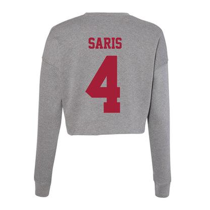 Indiana - NCAA Women's Volleyball : Mady Saris - Classic Shersey Women's Cropped Crew Fleece-1