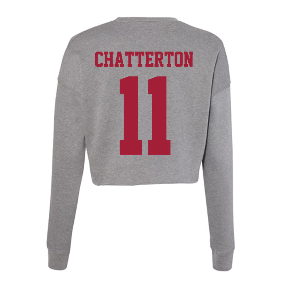 Indiana - NCAA Women's Soccer : Jenna Chatterton - Classic Shersey Women's Cropped Crew Fleece-1