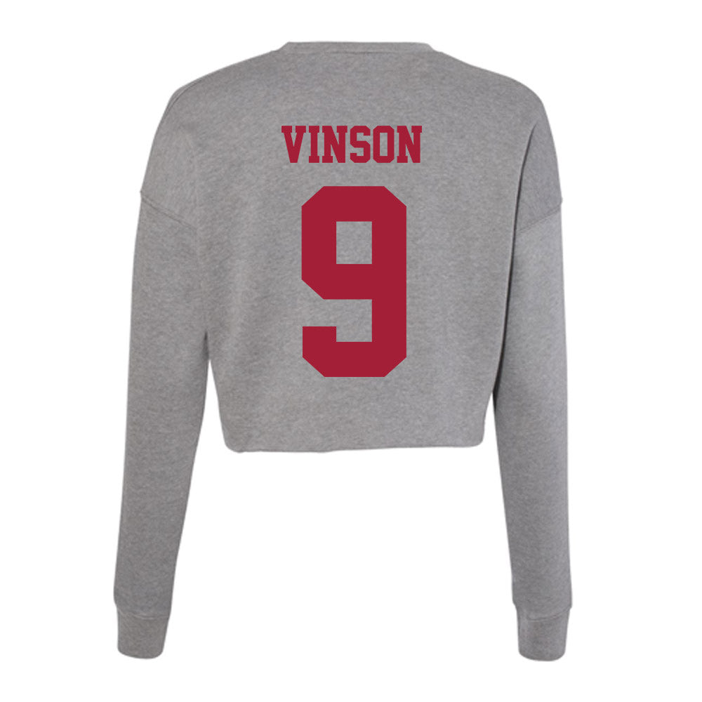 Indiana - NCAA Women's Volleyball : Charlotte Vinson - Classic Shersey Women's Cropped Crew Fleece-1