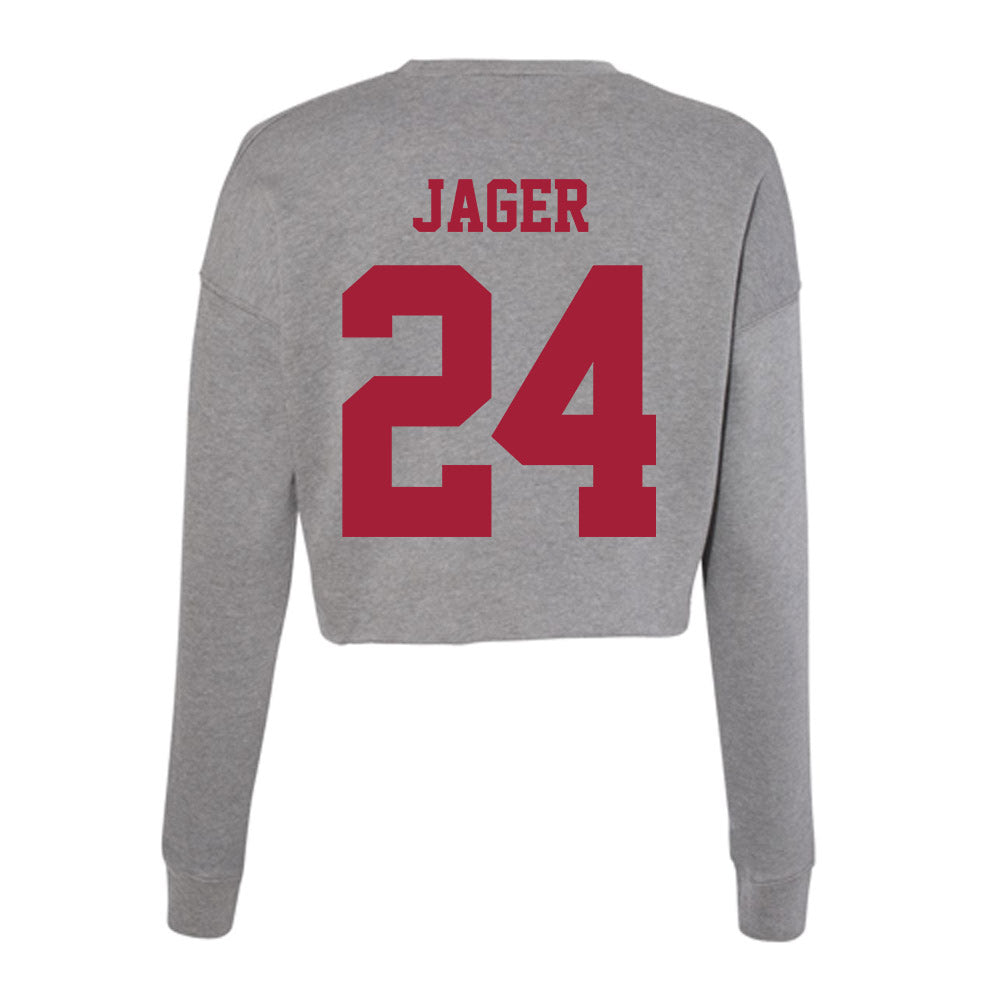 Indiana - NCAA Women's Volleyball : Jaidyn Jager - Classic Shersey Women's Cropped Crew Fleece-1