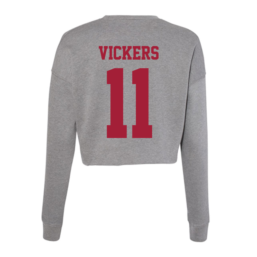Indiana - NCAA Women's Volleyball : Ava Vickers - Classic Shersey Women's Cropped Crew Fleece-1