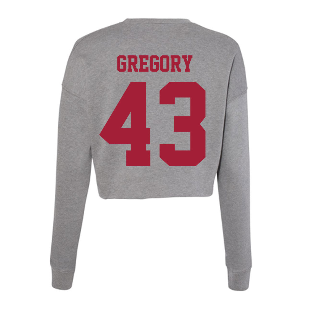 Indiana - NCAA Softball : Megan Gregory - Classic Shersey Women's Cropped Crew Fleece-1