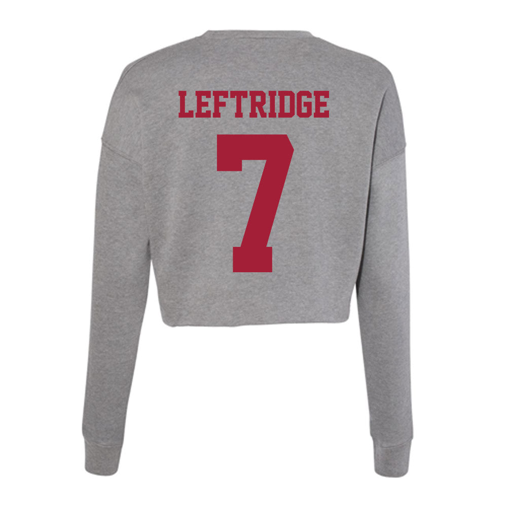 Indiana - NCAA Women's Volleyball : Hannah Leftridge - Classic Shersey Women's Cropped Crew Fleece-1