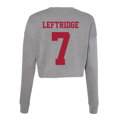 Indiana - NCAA Women's Volleyball : Hannah Leftridge - Classic Shersey Women's Cropped Crew Fleece-1