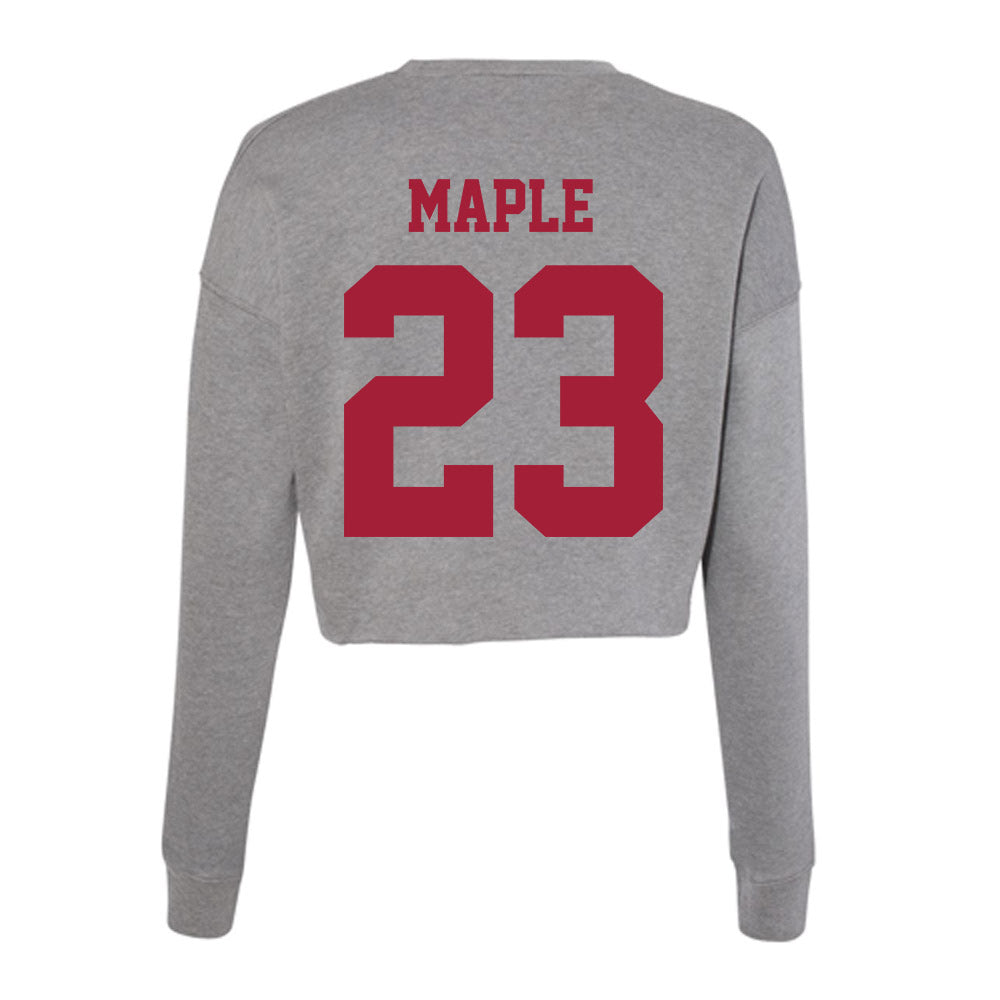 Indiana - NCAA Women's Volleyball : Delaynie Maple - Classic Shersey Women's Cropped Crew Fleece-1