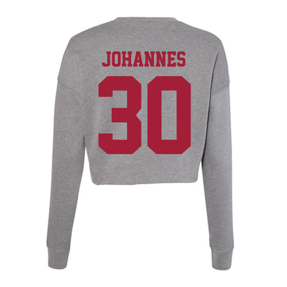 Indiana - NCAA Women's Soccer : Ellie Johannes - Classic Shersey Women's Cropped Crew Fleece-1