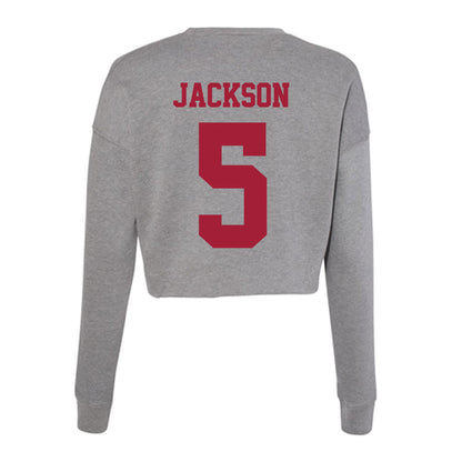 Indiana - NCAA Women's Volleyball : Audrey Jackson - Classic Shersey Women's Cropped Crew Fleece-1