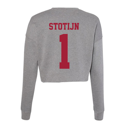 Indiana - NCAA Women's Basketball : Phoenix Stotijn - Classic Shersey Women's Cropped Crew Fleece-1