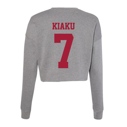 Indiana - NCAA Women's Basketball : Jerni Kiaku - Classic Shersey Women's Cropped Crew Fleece-1