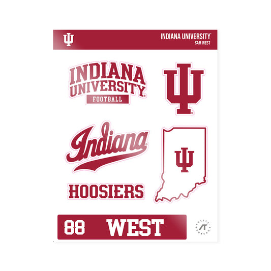 Indiana - NCAA Football : Sam West - Sticker Sheet-0