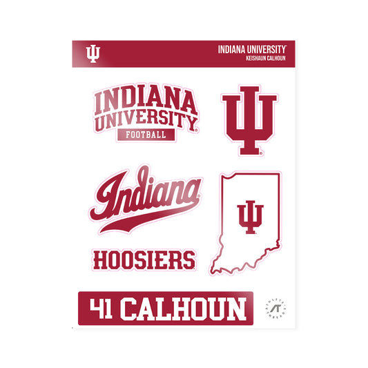 Indiana - NCAA Football : Keishaun Calhoun - Sticker Sheet-0