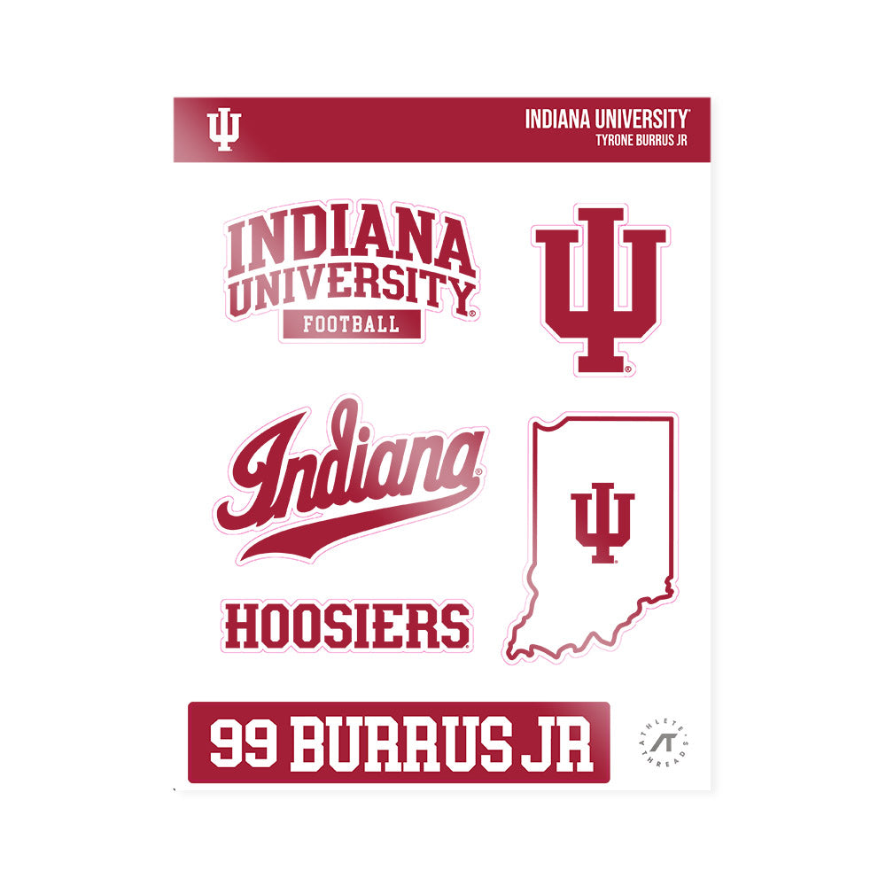 Indiana - NCAA Football : Tyrone Burrus Jr - Sticker Sheet-0