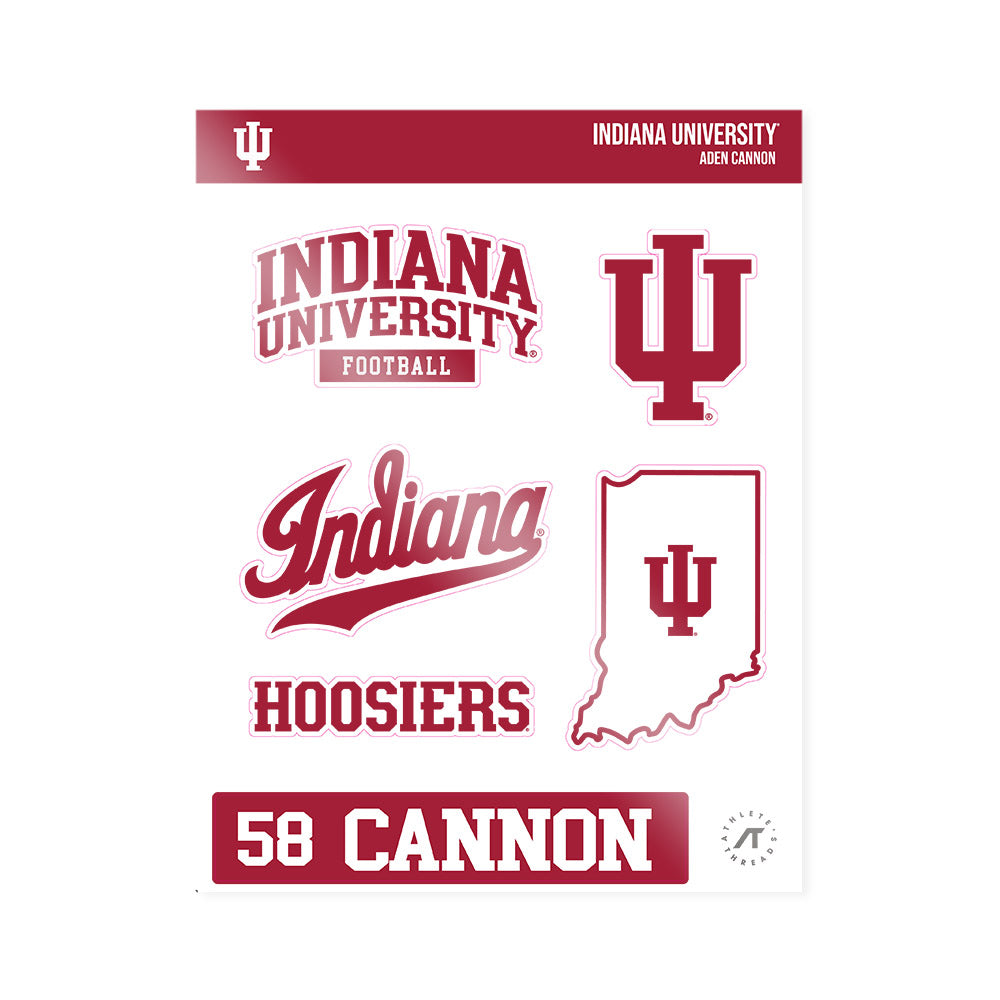 Indiana - NCAA Football : Aden Cannon - Sticker Sheet-0