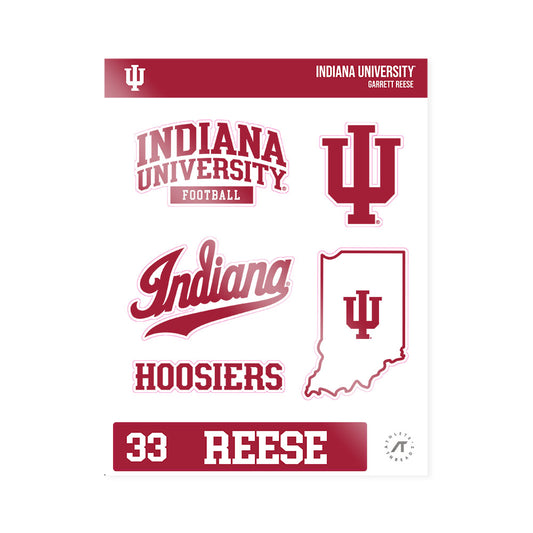 Indiana - NCAA Football : Garrett Reese - Sticker Sheet-0