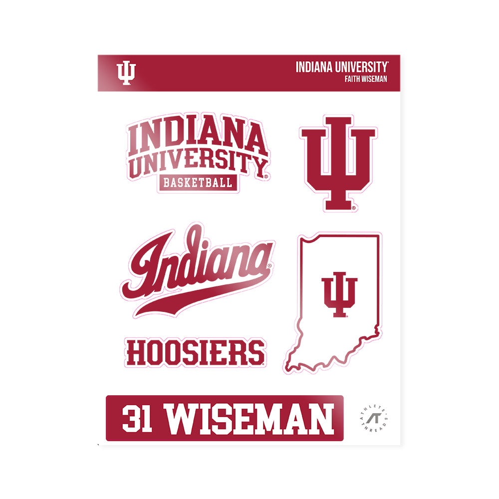 Indiana - NCAA Women's Basketball : Faith Wiseman - Sticker Sheet-0