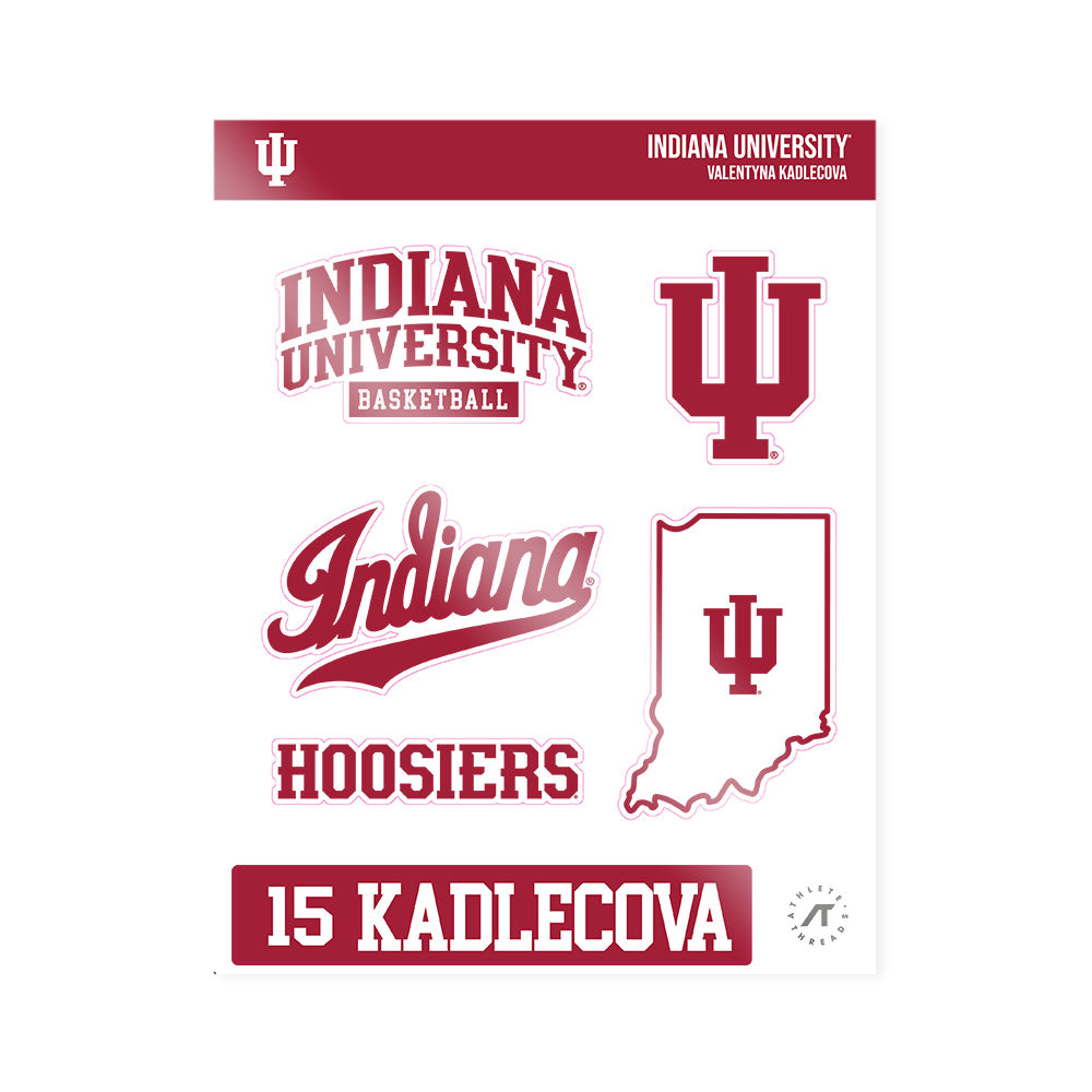 Indiana - NCAA Women's Basketball : Valentyna Kadlecova - Sticker Sheet-0