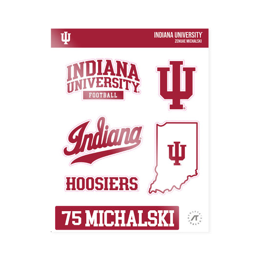 Indiana - NCAA Football : Zenuae Michalski - Sticker Sheet-0