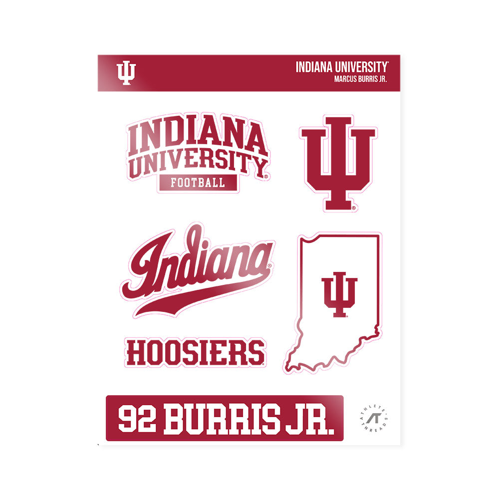 Indiana - NCAA Football : Marcus Burris Jr. - Sticker Sheet-0