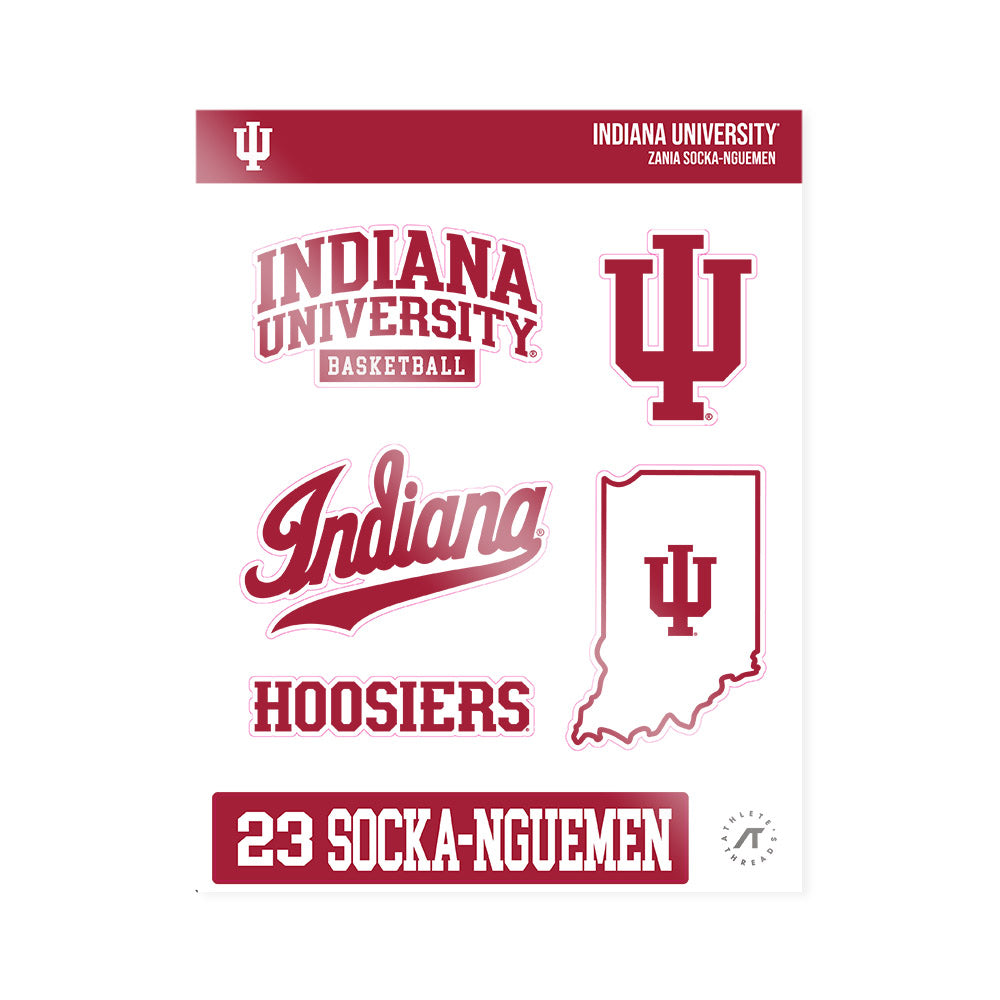 Indiana - NCAA Women's Basketball : Zania Socka-Nguemen - Sticker Sheet-0