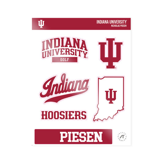 Indiana - NCAA Men's Golf : Nicholas Piesen - Sticker Sheet-0