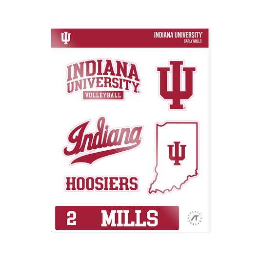 Indiana - NCAA Women's Volleyball : Carly Mills - Sticker Sheet-0