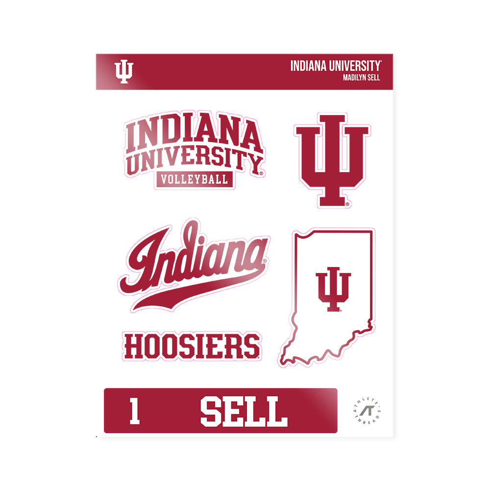 Indiana - NCAA Women's Volleyball : Madilyn Sell - Sticker Sheet-0