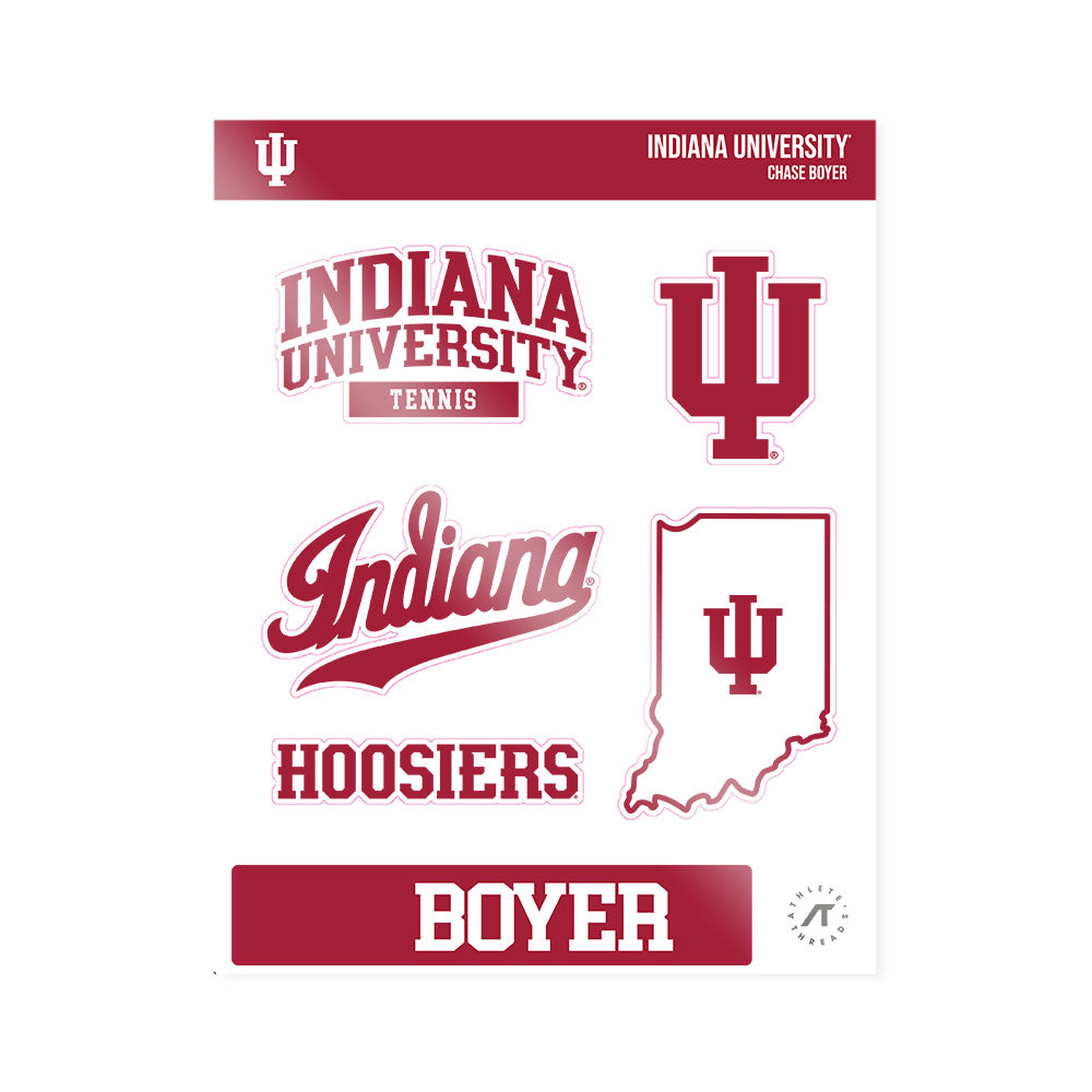 Indiana - NCAA Women's Tennis : Chase Boyer - Sticker Sheet-0