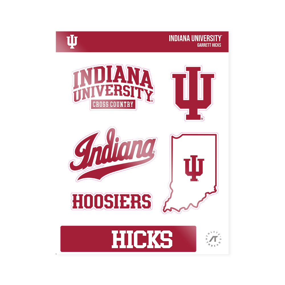 Indiana - NCAA Men's Cross Country : Garrett Hicks - Sticker Sheet-0