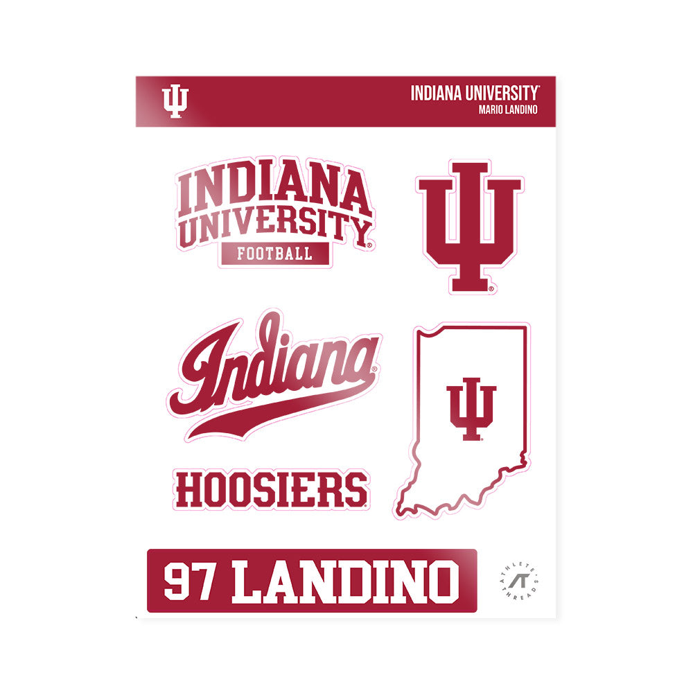 Indiana - NCAA Football : Mario Landino - Sticker Sheet-0