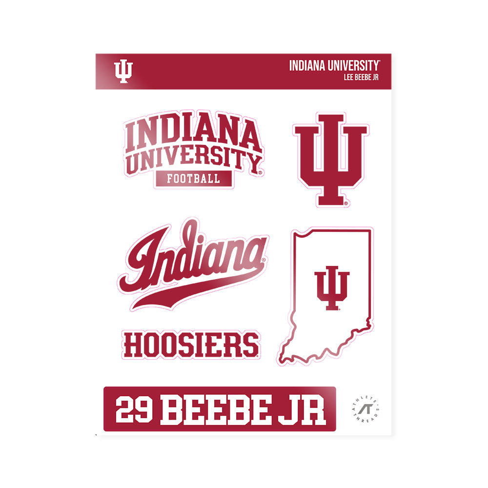 Indiana - NCAA Football : Lee Beebe Jr - Sticker Sheet-0