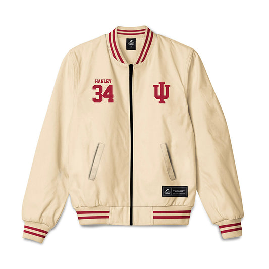Indiana - NCAA Baseball : Jake Hanley - Bomber Jacket-0